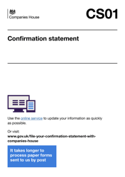 Document preview: Form CS01 Confirmation Statement - United Kingdom