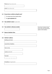 Form D8 Application for a Divorce, Dissolution or (Judicial) Separation - United Kingdom, Page 3