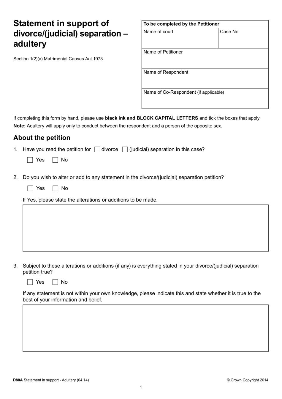 D180 Form Example Form D80A - Fill Out, Sign Online and Download Fillable PDF, United ...