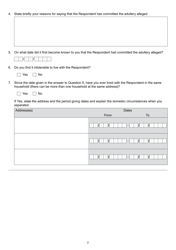 Form D80A Statement in Support of Divorce/(Judicial) Separation - Adultery - United Kingdom, Page 2