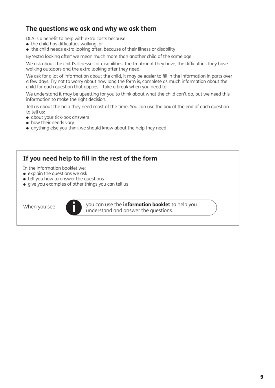 Form DLA1A Disability Living Allowance for a Child Under 16 - United Kingdom, Page 33