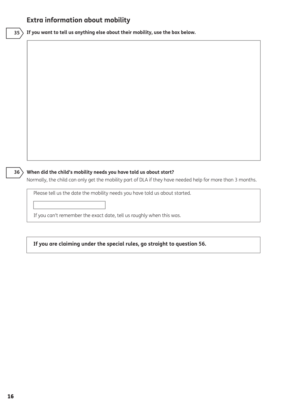 Form DLA1A Disability Living Allowance for a Child Under 16 - United Kingdom, Page 40