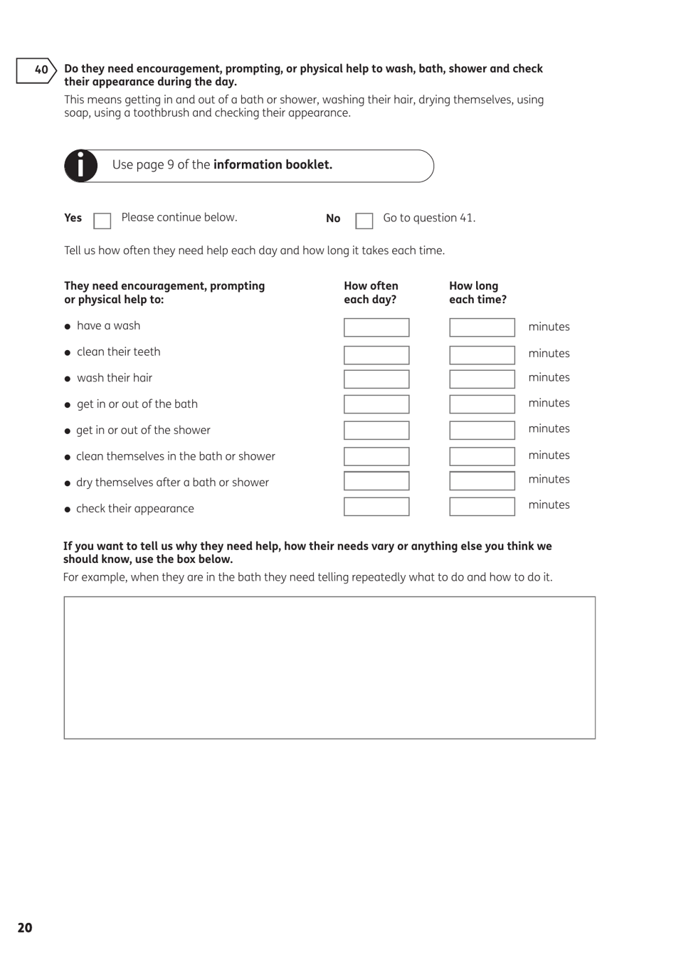 Form DLA1A Disability Living Allowance for a Child Under 16 - United Kingdom, Page 44