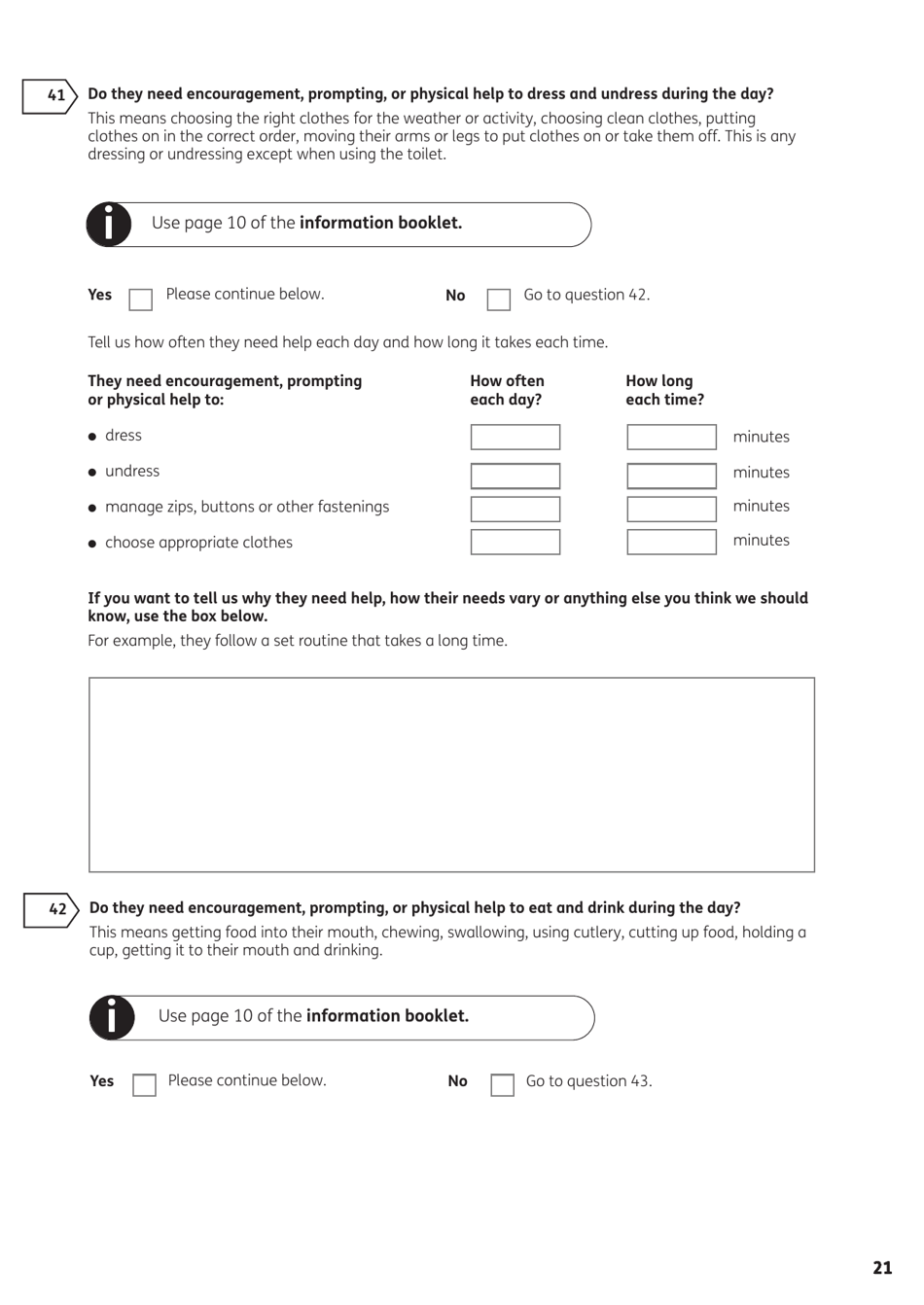 Form DLA1A Disability Living Allowance for a Child Under 16 - United Kingdom, Page 45