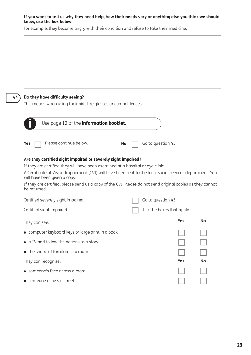 Form DLA1A Disability Living Allowance for a Child Under 16 - United Kingdom, Page 47