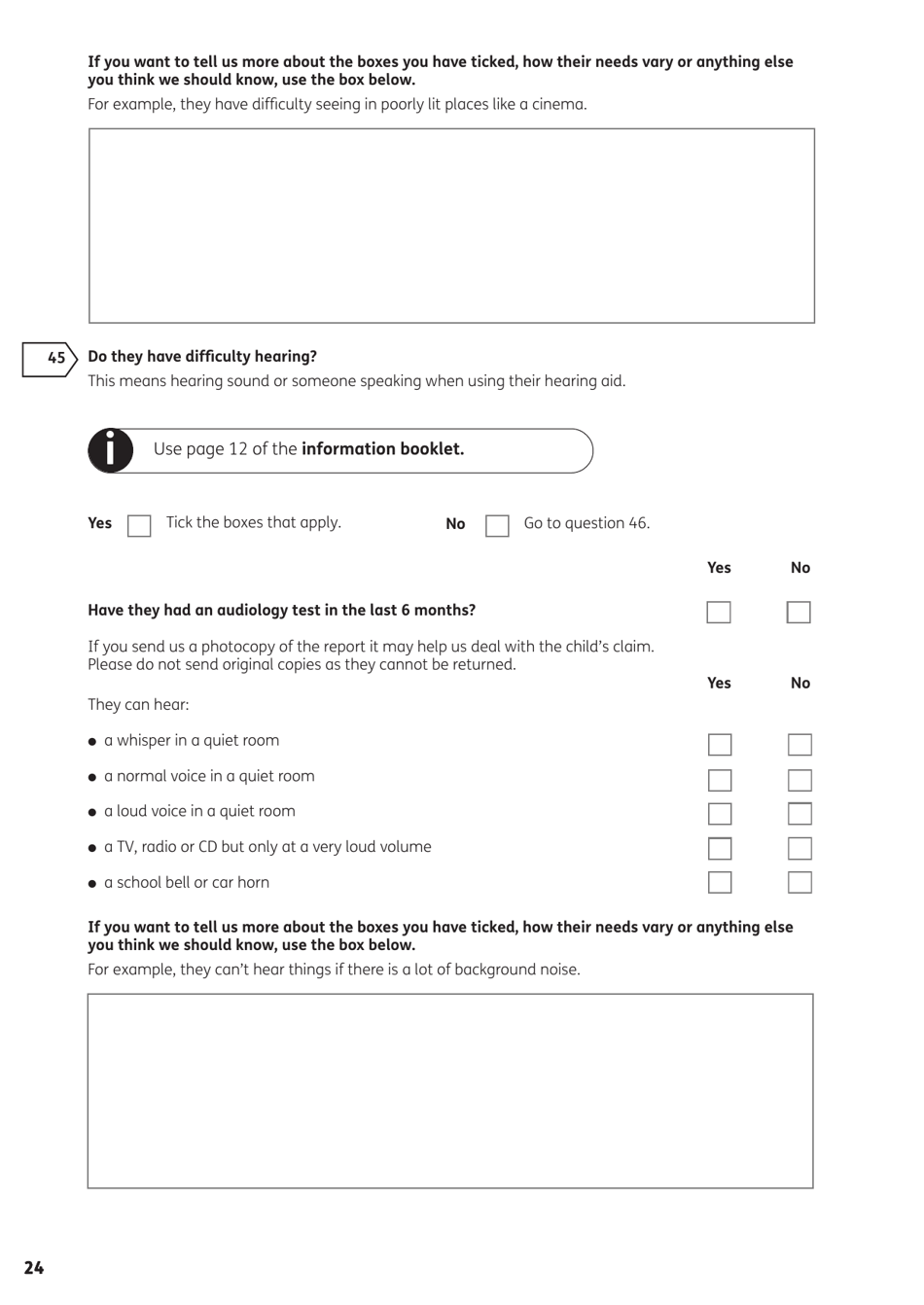 Form DLA1A Disability Living Allowance for a Child Under 16 - United Kingdom, Page 48