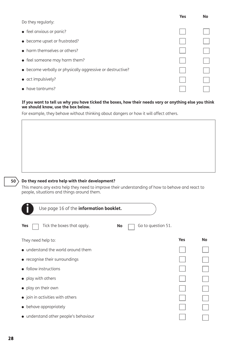 Form DLA1A Disability Living Allowance for a Child Under 16 - United Kingdom, Page 52