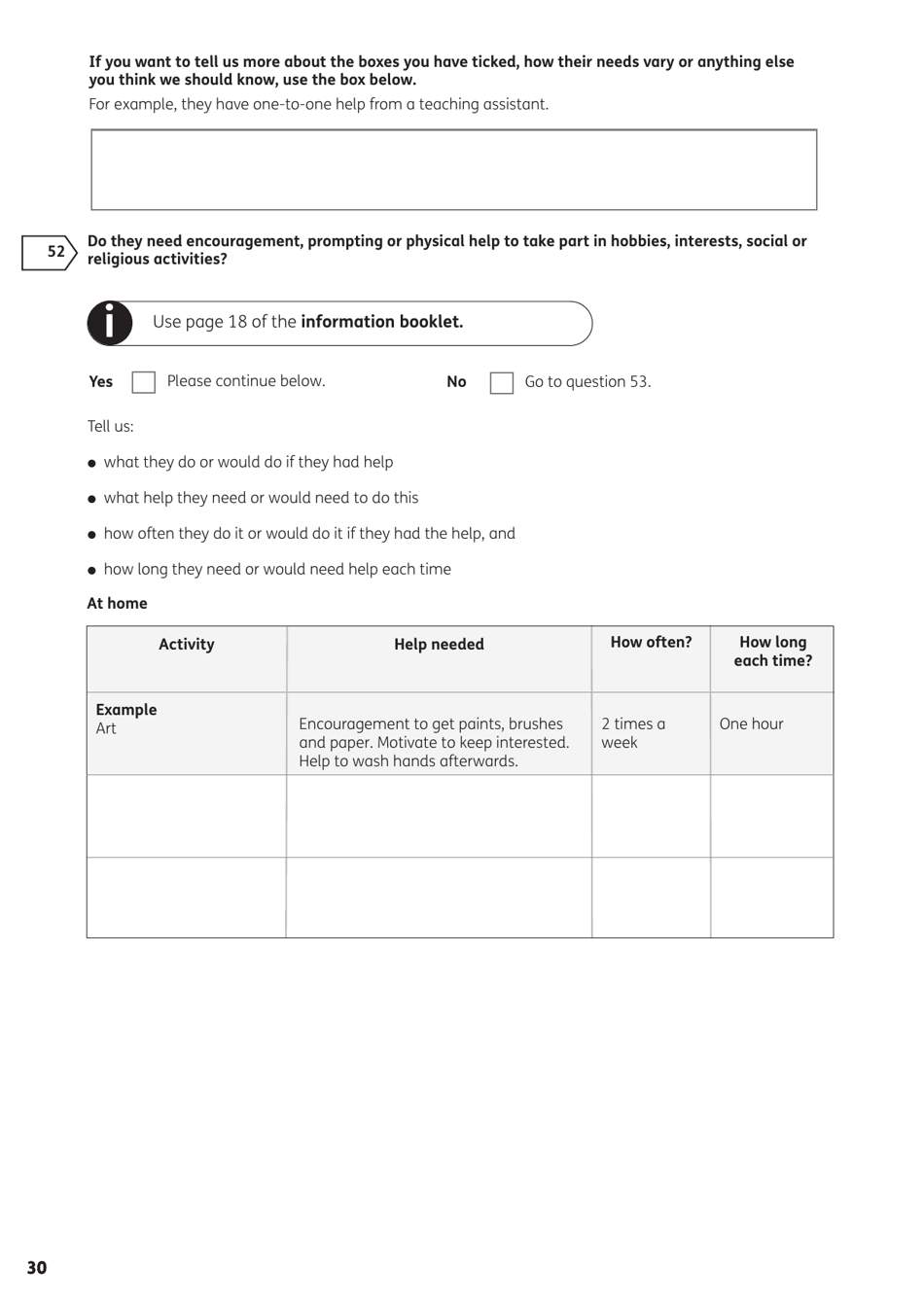 Form DLA1A Disability Living Allowance for a Child Under 16 - United Kingdom, Page 54
