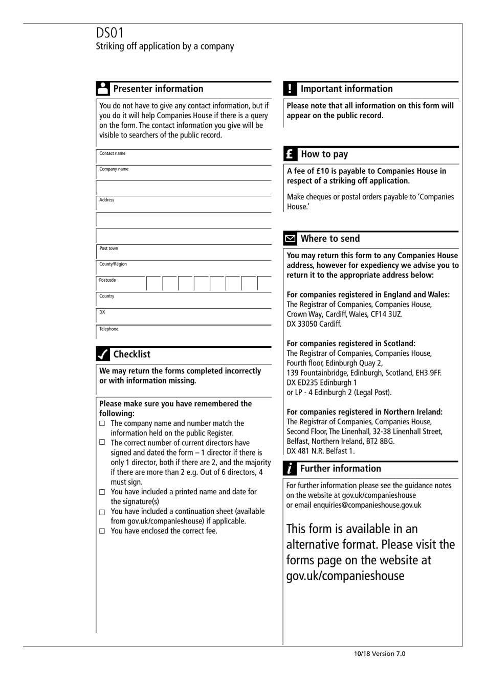 Form DS01 - Fill Out, Sign Online and Download Fillable PDF, United ...