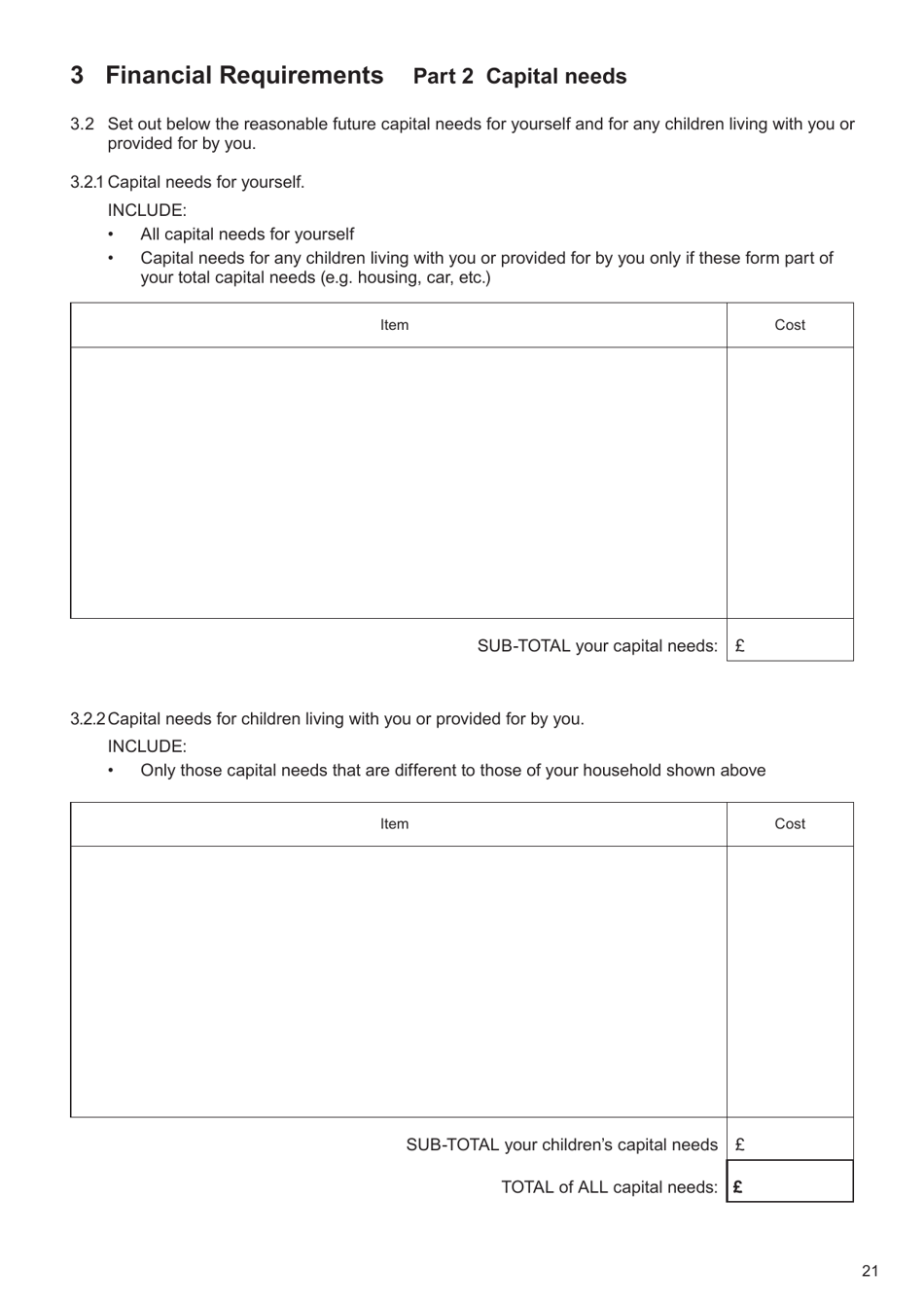 Form E Financial Statement - United Kingdom, Page 21