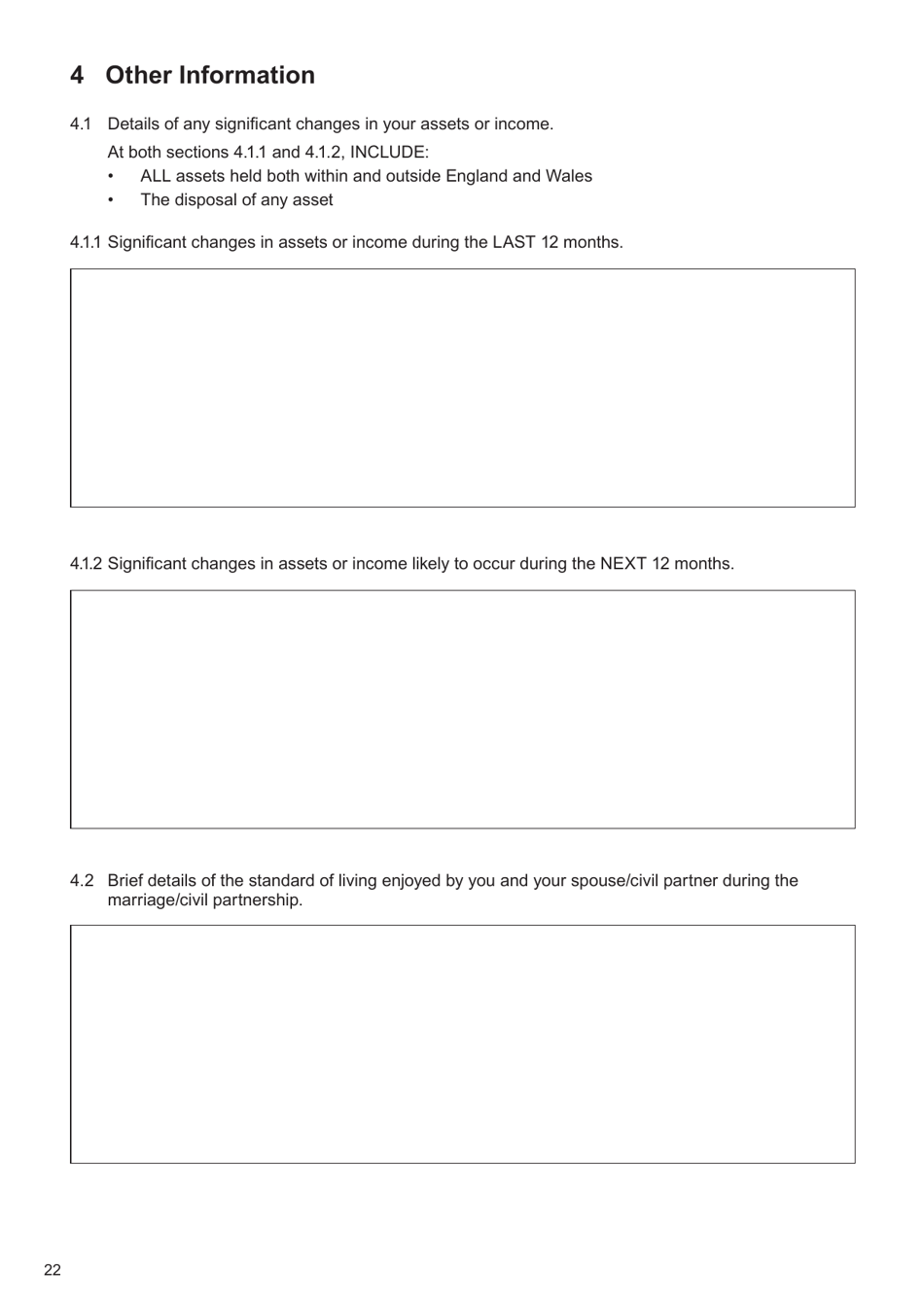 Form E Financial Statement - United Kingdom, Page 22