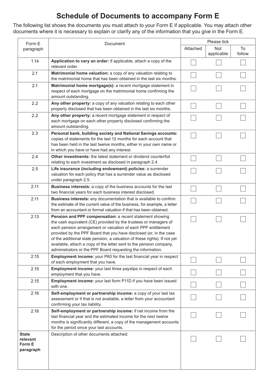 Form E Financial Statement - United Kingdom, Page 27