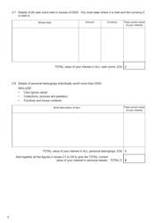 Form E Financial Statement - United Kingdom, Page 8