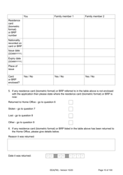 Form EEA(FM) Application for a Registration Certificate or Residence Card as the Family Member of a European Economic Area (Eea) or Swiss National - United Kingdom, Page 10
