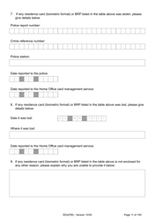 Form EEA(FM) Application for a Registration Certificate or Residence Card as the Family Member of a European Economic Area (Eea) or Swiss National - United Kingdom, Page 11