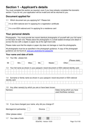 Form EEA(FM) Application for a Registration Certificate or Residence Card as the Family Member of a European Economic Area (Eea) or Swiss National - United Kingdom, Page 15