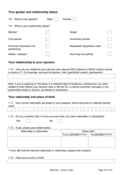 Form EEA(FM) Application for a Registration Certificate or Residence Card as the Family Member of a European Economic Area (Eea) or Swiss National - United Kingdom, Page 16