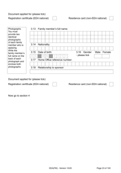 Form EEA(FM) Application for a Registration Certificate or Residence Card as the Family Member of a European Economic Area (Eea) or Swiss National - United Kingdom, Page 23