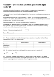 Form EEA(FM) Application for a Registration Certificate or Residence Card as the Family Member of a European Economic Area (Eea) or Swiss National - United Kingdom, Page 30