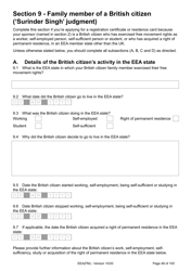 Form EEA(FM) Application for a Registration Certificate or Residence Card as the Family Member of a European Economic Area (Eea) or Swiss National - United Kingdom, Page 48