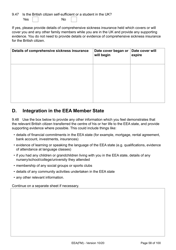 Form EEA(FM) Application for a Registration Certificate or Residence Card as the Family Member of a European Economic Area (Eea) or Swiss National - United Kingdom, Page 58
