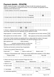 Form EEA(FM) Application for a Registration Certificate or Residence Card as the Family Member of a European Economic Area (Eea) or Swiss National - United Kingdom, Page 6