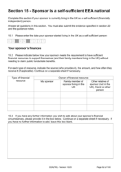 Form EEA(FM) Application for a Registration Certificate or Residence Card as the Family Member of a European Economic Area (Eea) or Swiss National - United Kingdom, Page 82