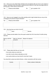 Form EEA(FM) Application for a Registration Certificate or Residence Card as the Family Member of a European Economic Area (Eea) or Swiss National - United Kingdom, Page 93