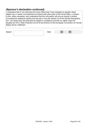 Form EEA(FM) Application for a Registration Certificate or Residence Card as the Family Member of a European Economic Area (Eea) or Swiss National - United Kingdom, Page 99
