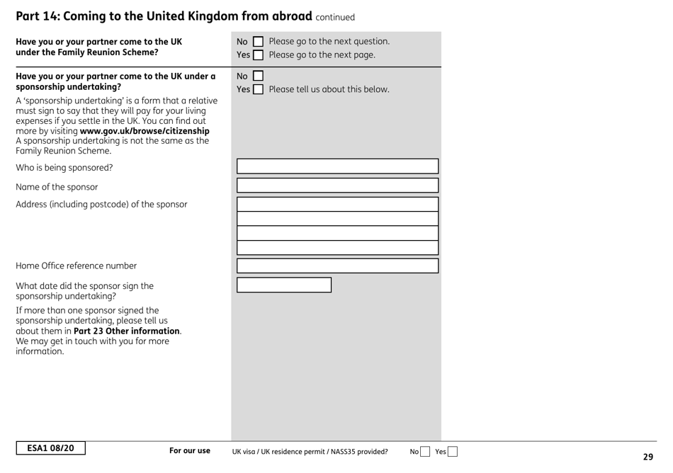 Form ESA1 Employment and Support Allowance - United Kingdom, Page 37