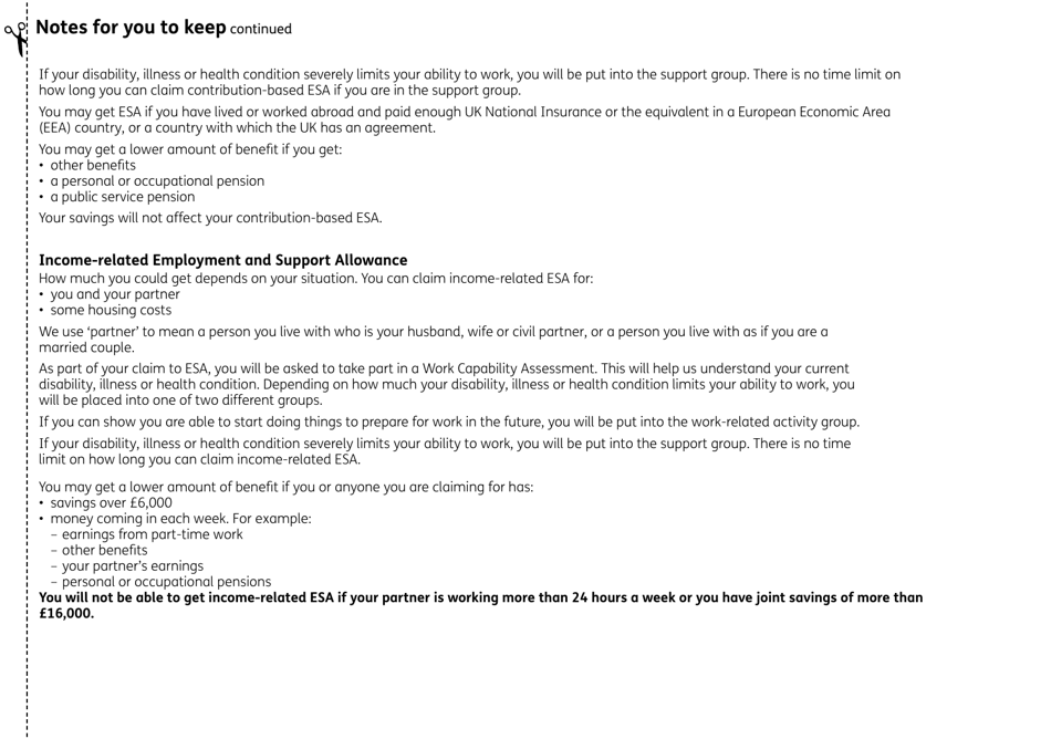 Form ESA1 Employment and Support Allowance - United Kingdom, Page 3