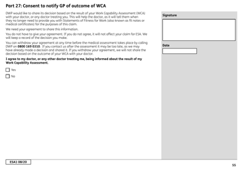 Form ESA1 Employment and Support Allowance - United Kingdom, Page 63