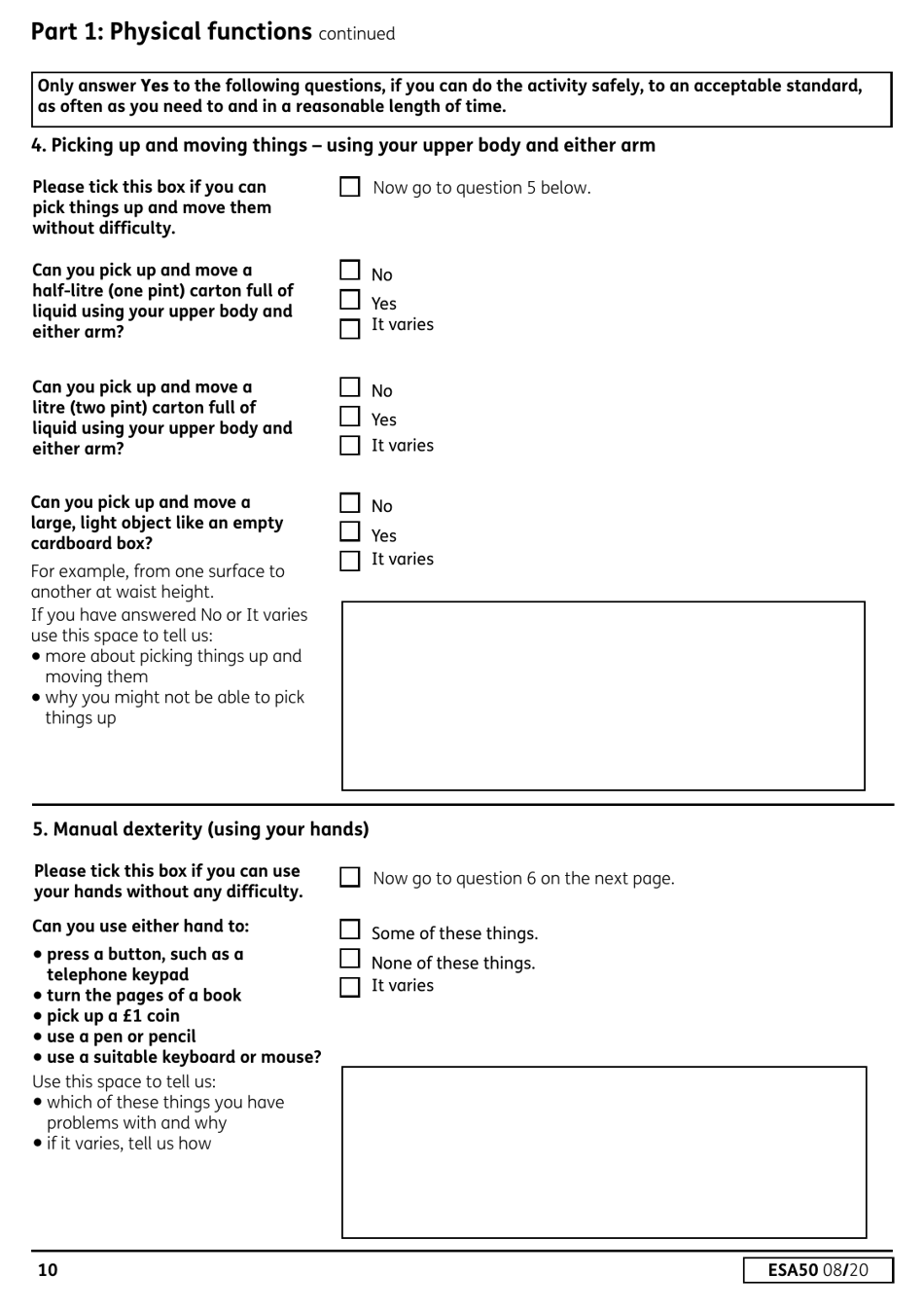 Form ESA50 - Fill Out, Sign Online and Download Printable PDF, United ...