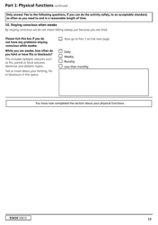 Form ESA50 Capability for Work Questionnaire - United Kingdom, Page 14