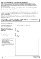 Form ESA50 Capability for Work Questionnaire - United Kingdom, Page 15