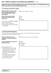 Form ESA50 Capability for Work Questionnaire - United Kingdom, Page 16