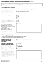 Form ESA50 Capability for Work Questionnaire - United Kingdom, Page 18