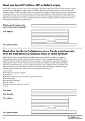 Form ESA50 Capability for Work Questionnaire - United Kingdom, Page 5