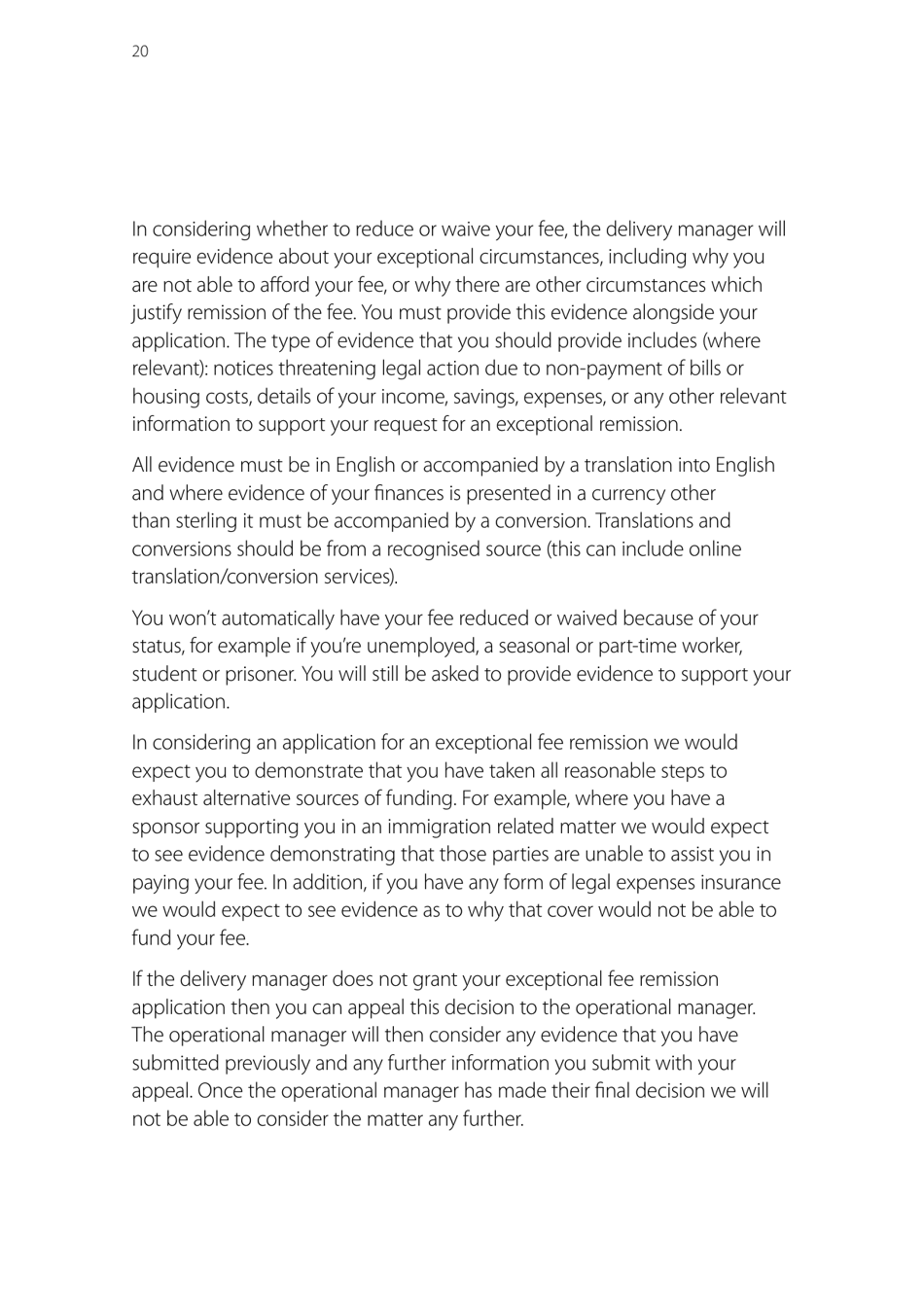 Form EX160A How to Apply for Help With Fees - United Kingdom, Page 20