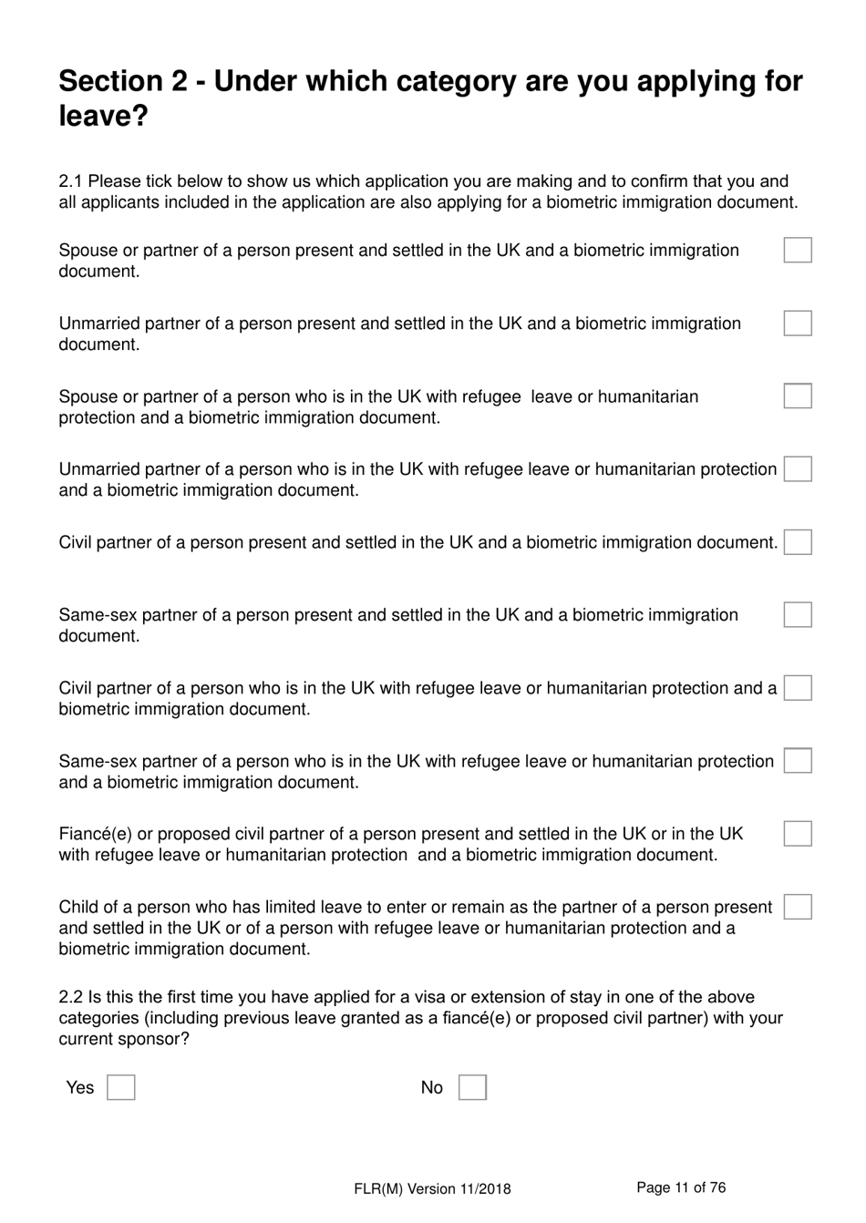 Form FLR(M) Extend Your Stay in the UK as a Partner or Dependent Child - United Kingdom, Page 11