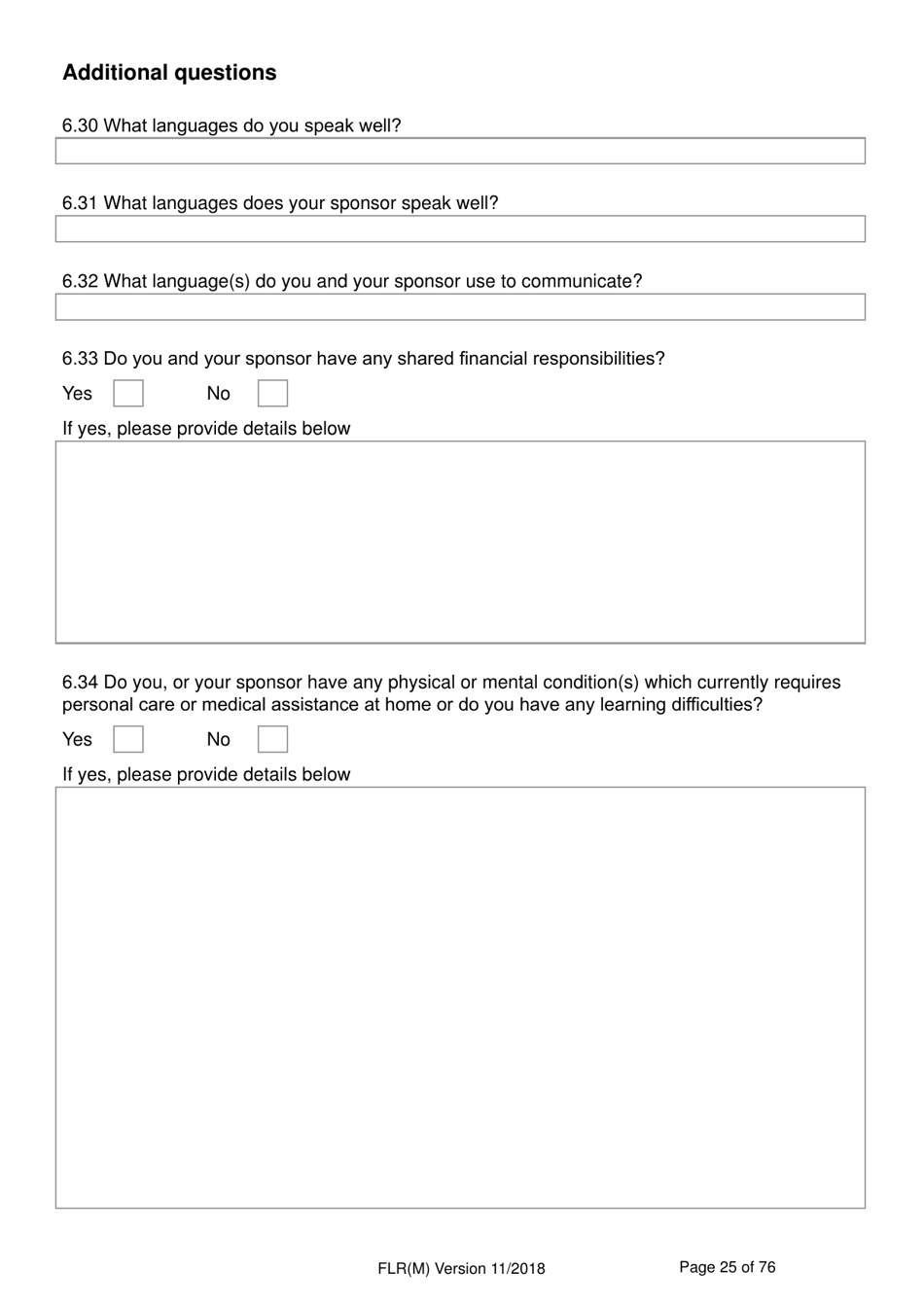 Form FLR(M) Extend Your Stay in the UK as a Partner or Dependent Child - United Kingdom, Page 25