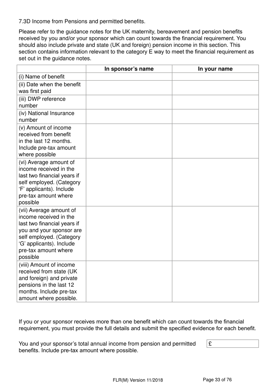 Form FLR(M) Extend Your Stay in the UK as a Partner or Dependent Child - United Kingdom, Page 33