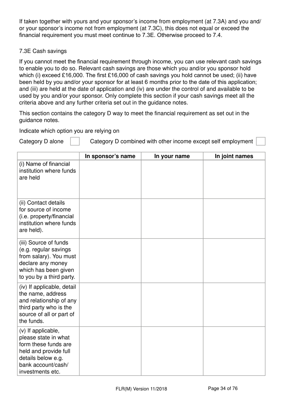 Form FLR(M) Extend Your Stay in the UK as a Partner or Dependent Child - United Kingdom, Page 34