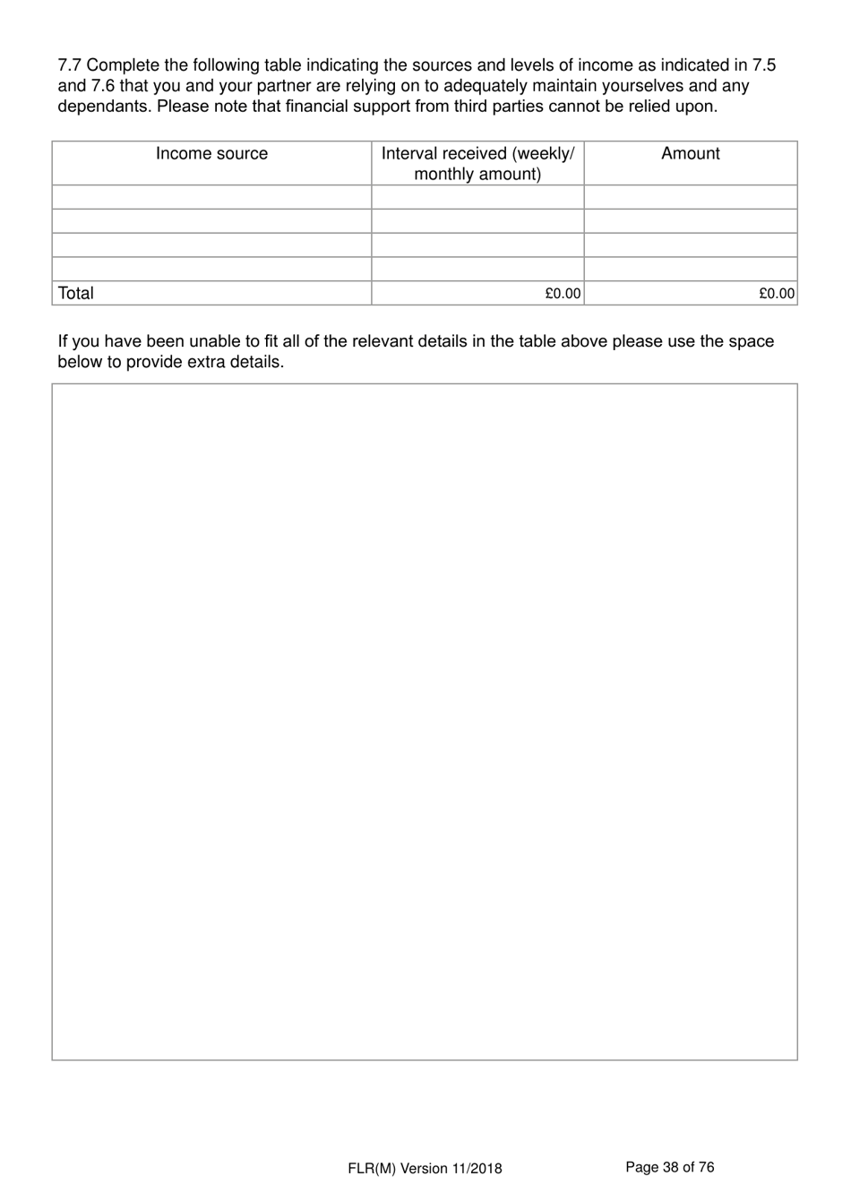 Form FLR(M) Extend Your Stay in the UK as a Partner or Dependent Child - United Kingdom, Page 38