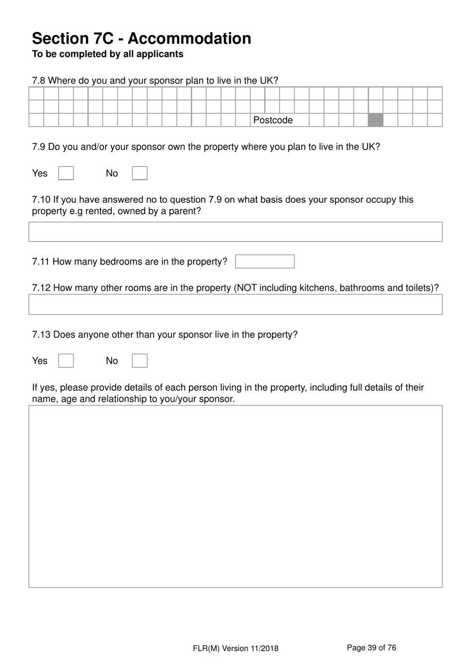 Form FLR(M) Extend Your Stay in the UK as a Partner or Dependent Child - United Kingdom, Page 39