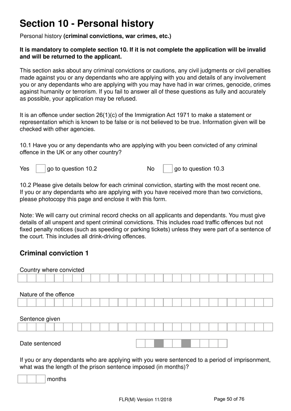 Form FLR(M) Extend Your Stay in the UK as a Partner or Dependent Child - United Kingdom, Page 50