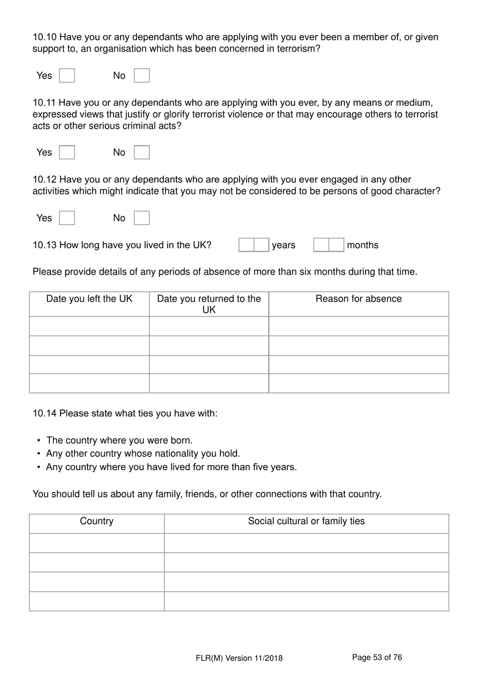 Form FLR(M) Extend Your Stay in the UK as a Partner or Dependent Child - United Kingdom, Page 53