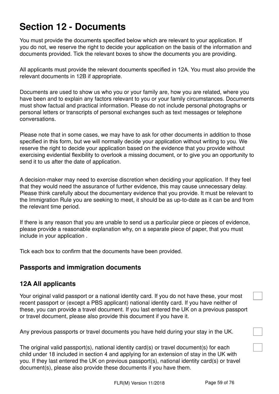 Form FLR(M) Extend Your Stay in the UK as a Partner or Dependent Child - United Kingdom, Page 59