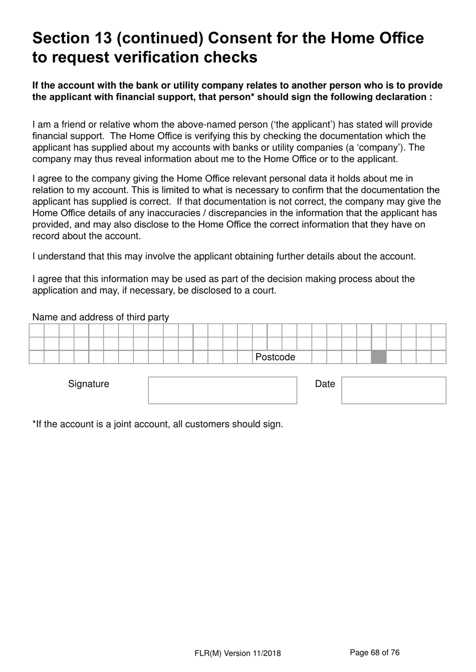 Form FLR(M) Extend Your Stay in the UK as a Partner or Dependent Child - United Kingdom, Page 68