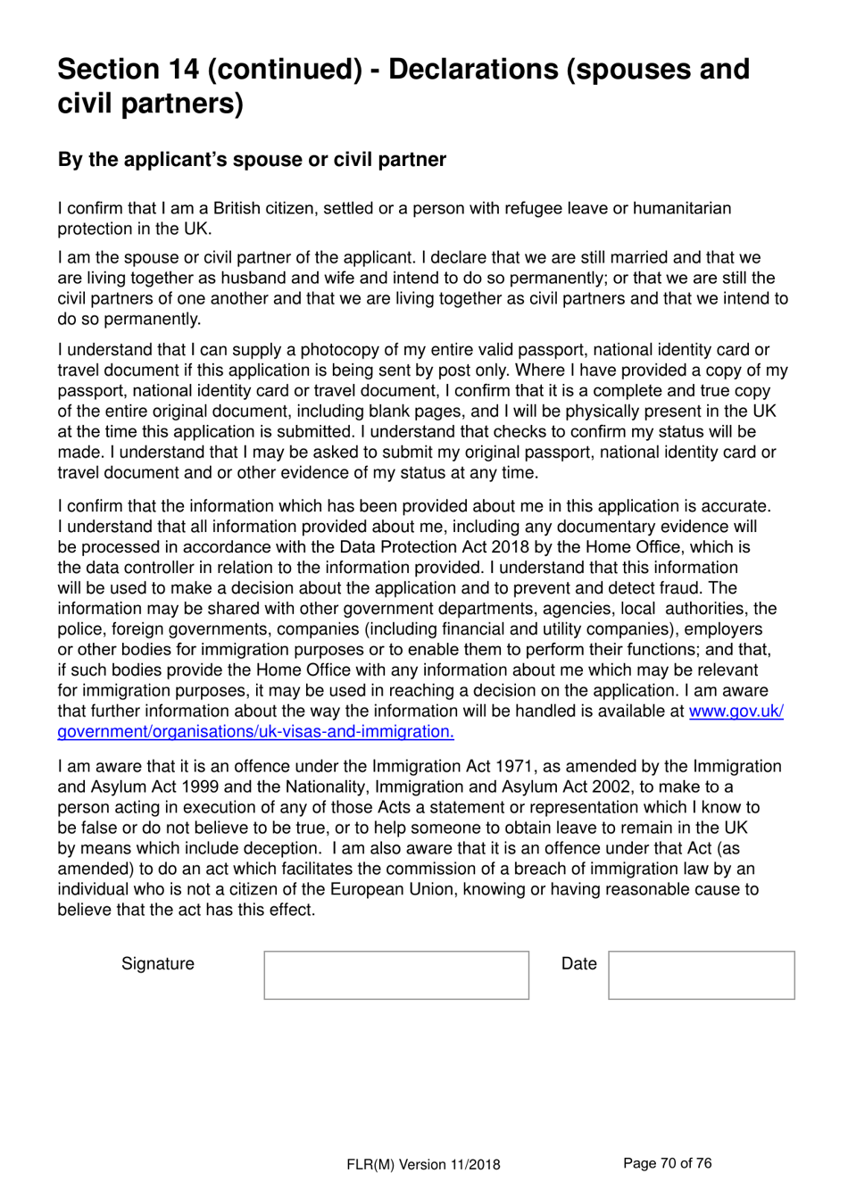 Form FLR(M) Extend Your Stay in the UK as a Partner or Dependent Child - United Kingdom, Page 70